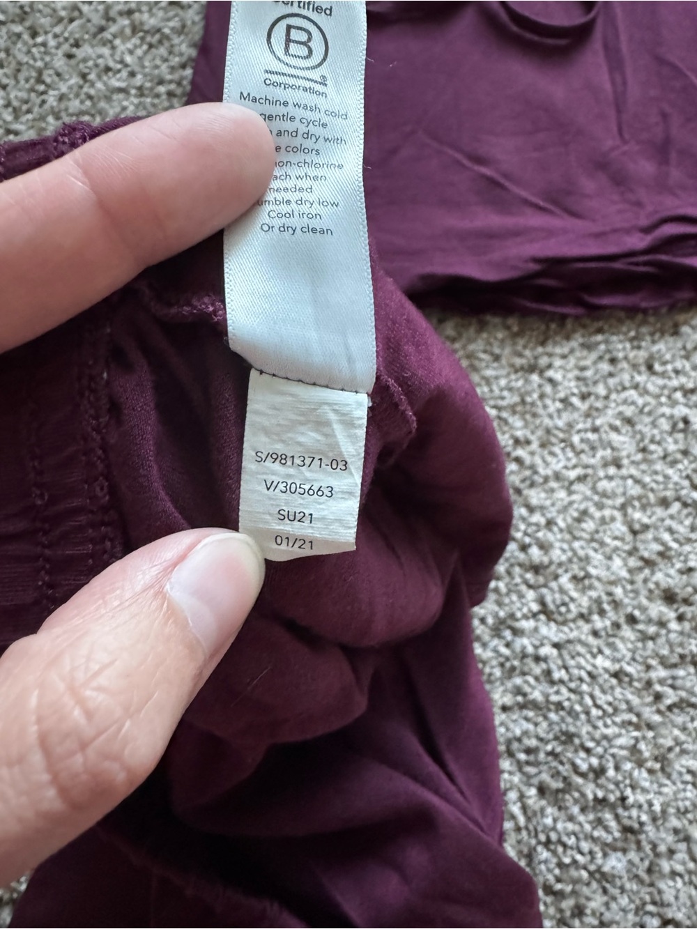 Athleta Nighttime Bliss Sleep Cami Short Set S Purple - Picture 8 of 8